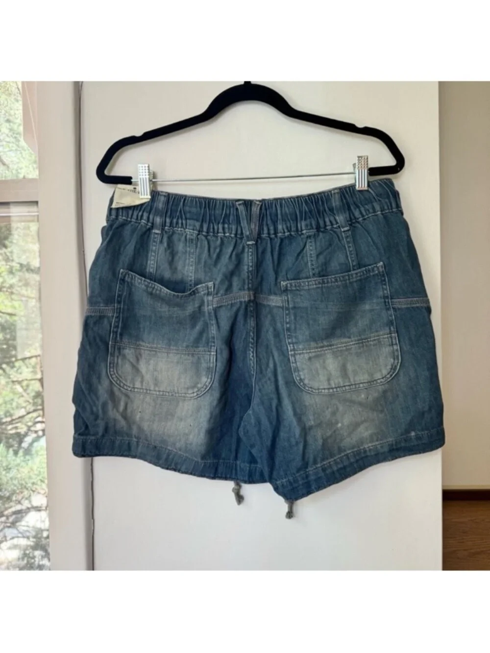 NWT Free People Second Chances Low-Slung Jean Shorts Blue Small